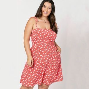 Davi & Dani | Ditsy Tie-Shoulder Dress